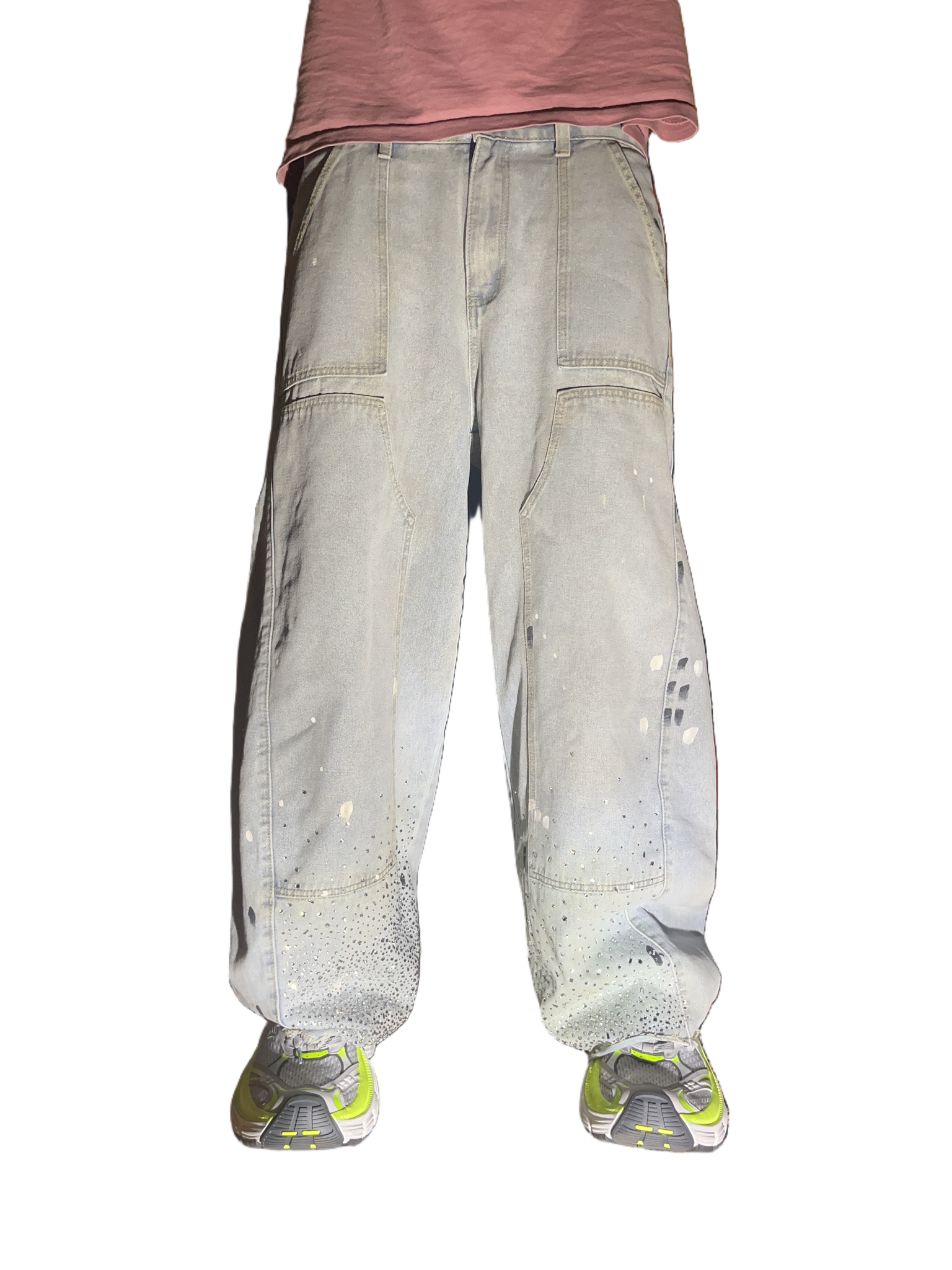 Shattered Glass Baggy Carpenter Jeans