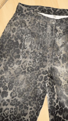 Leopard Rhinestone Colossus Jorts
