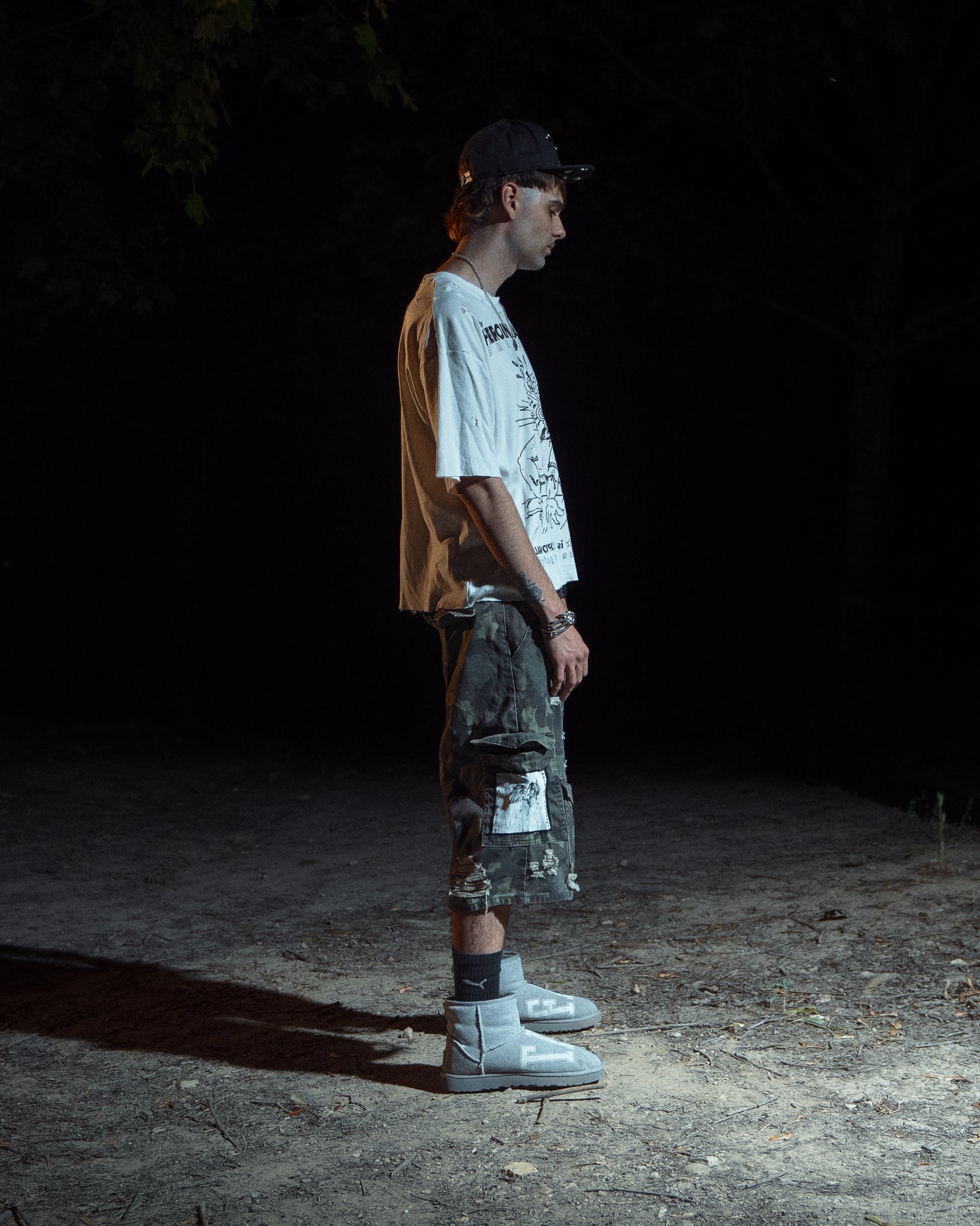 Rats Camo Cargo Shorts