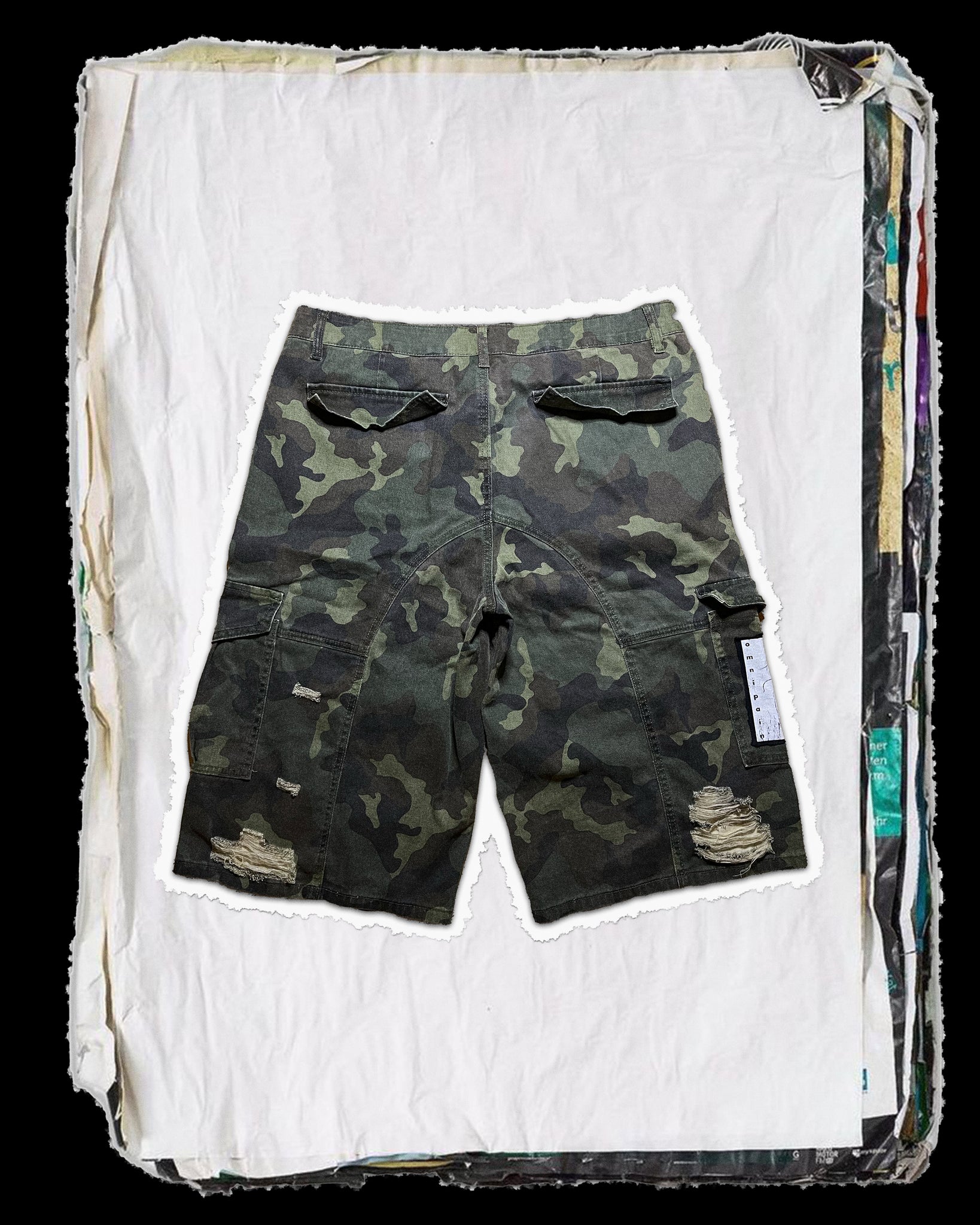 Rats Camo Cargo Shorts