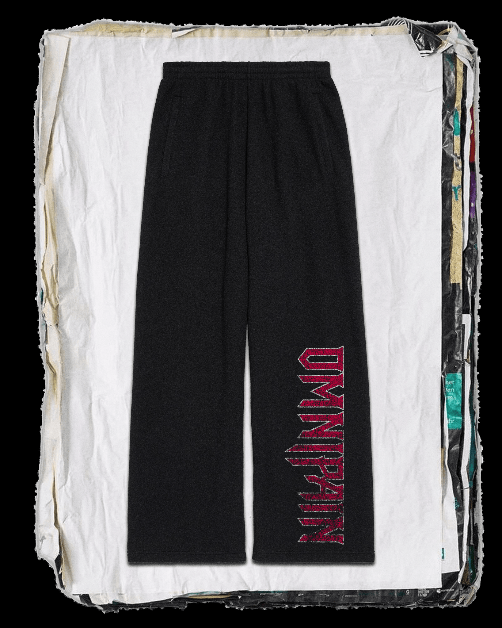 HEAVY METAL WIDE-LEG SWEATPANTS