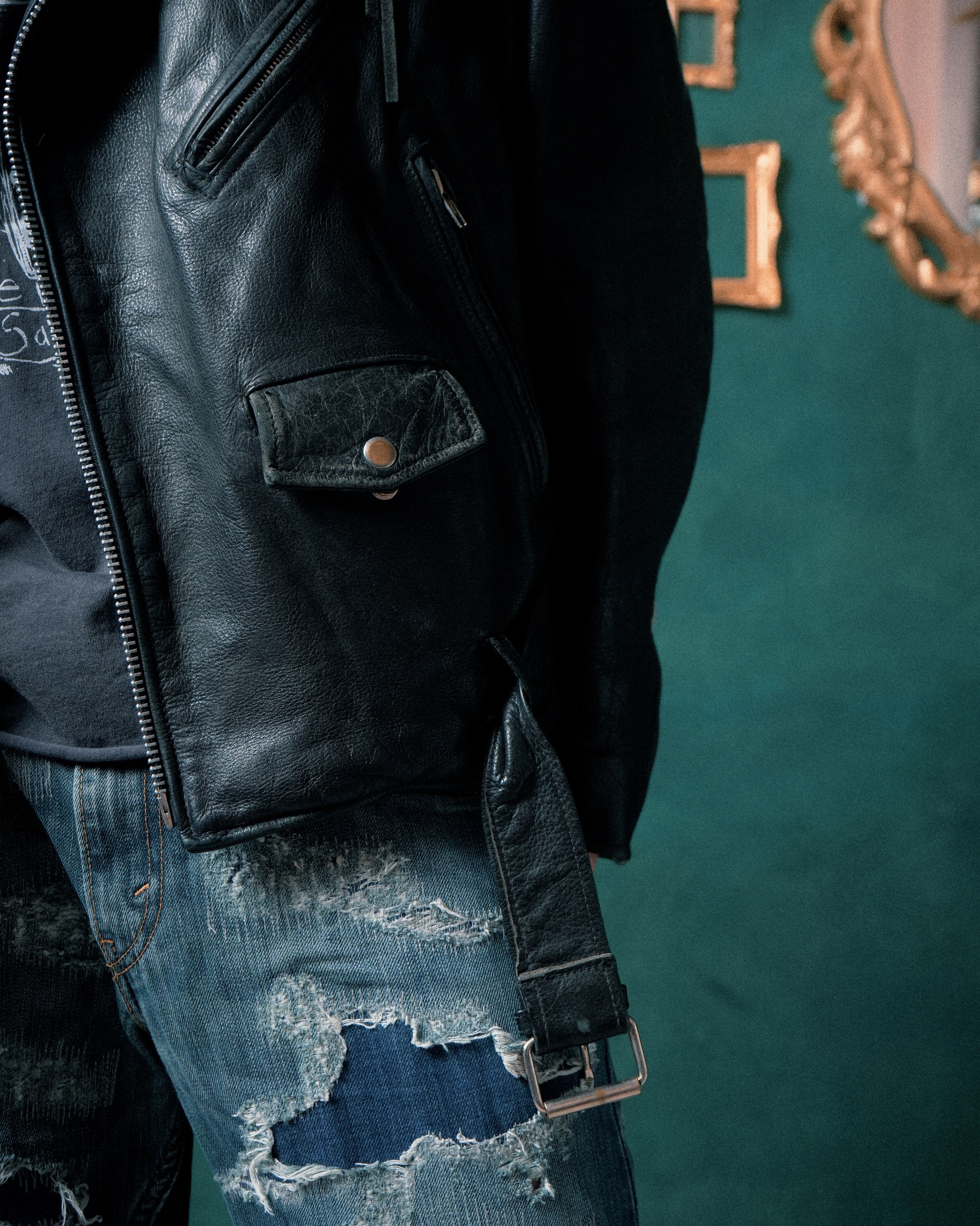 1 OF 1 DOUBLE RIDER LEATHER JACKET