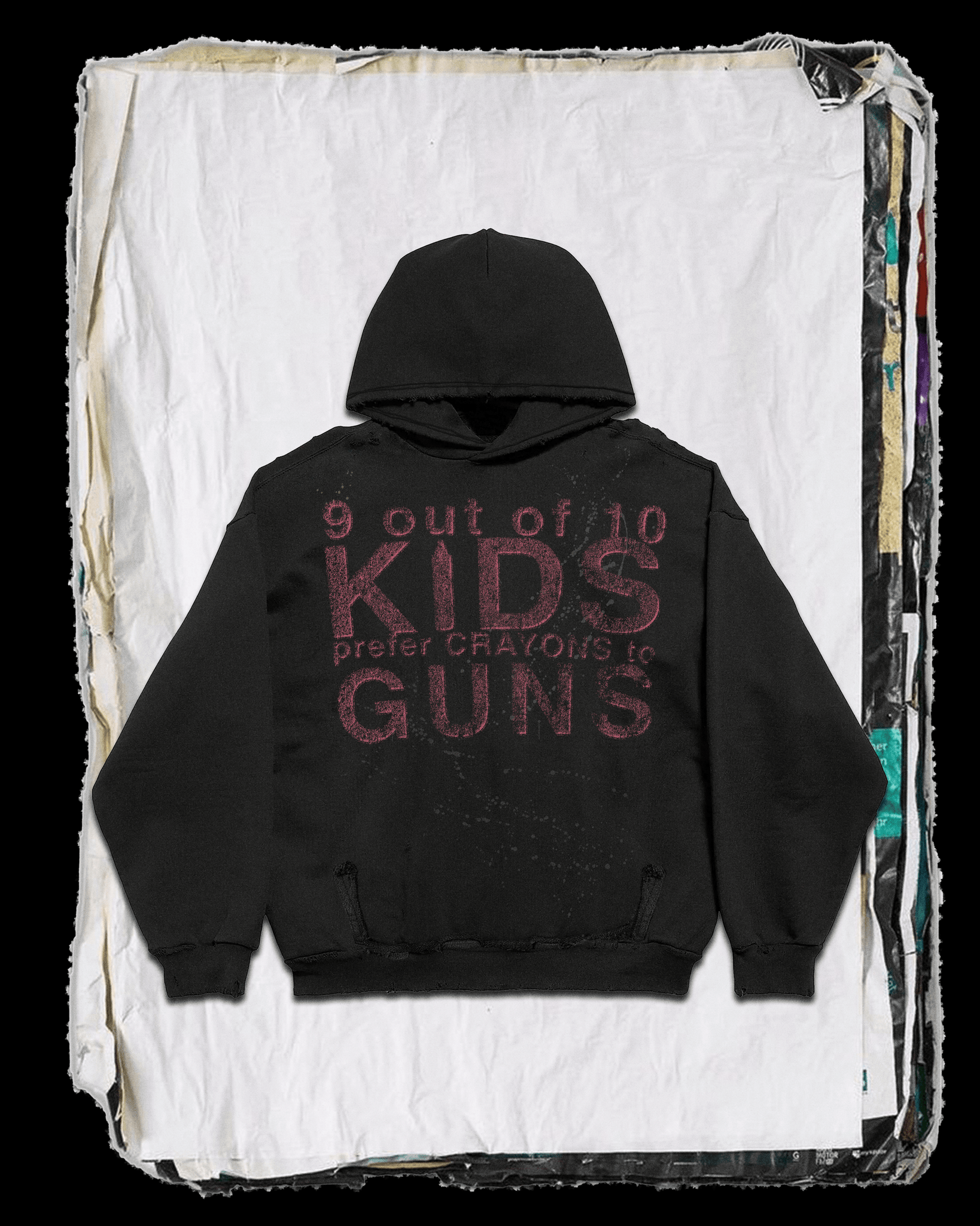 CRAYONS AND GUNS HOODIE