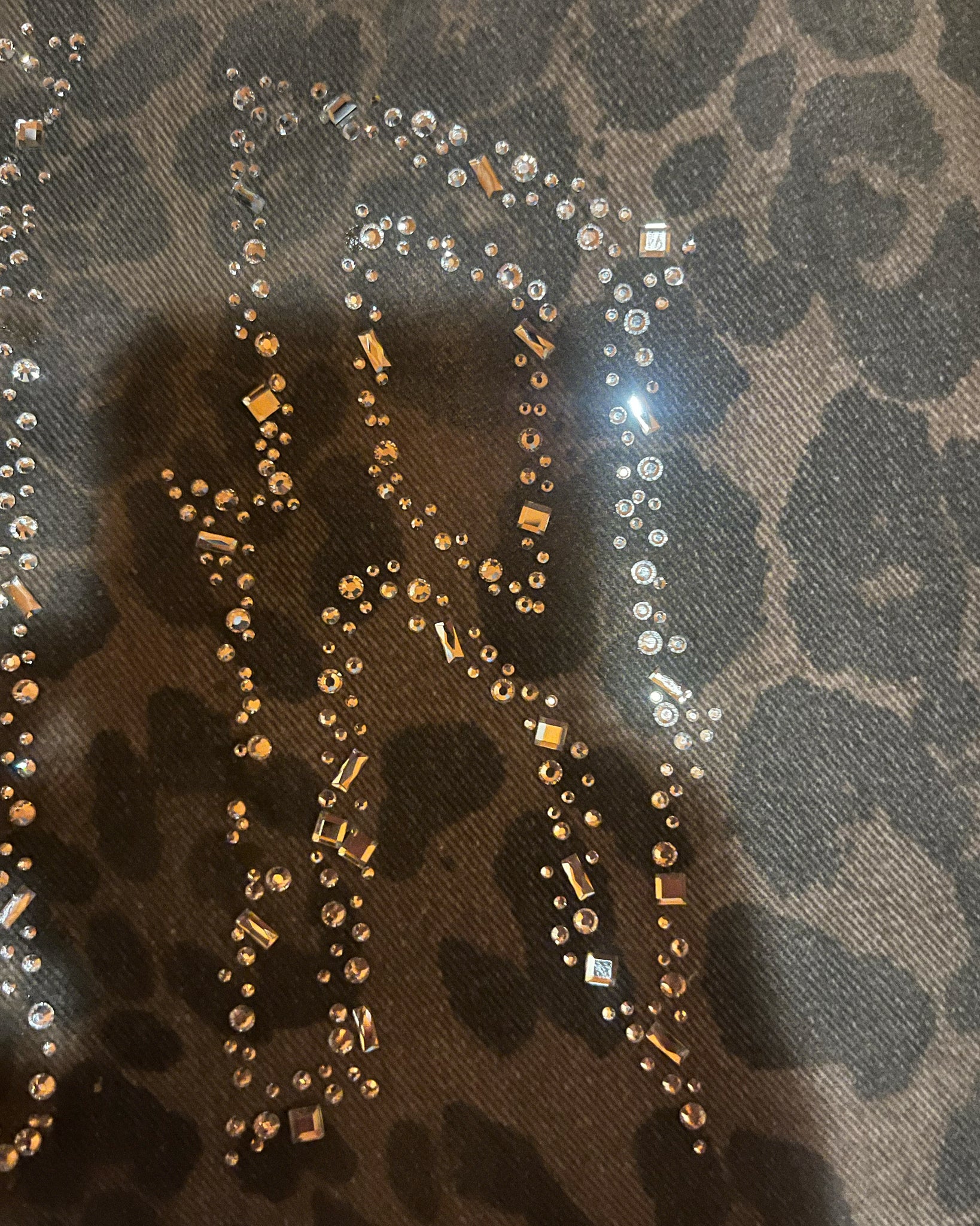 Leopard Rhinestone Colossus Jorts