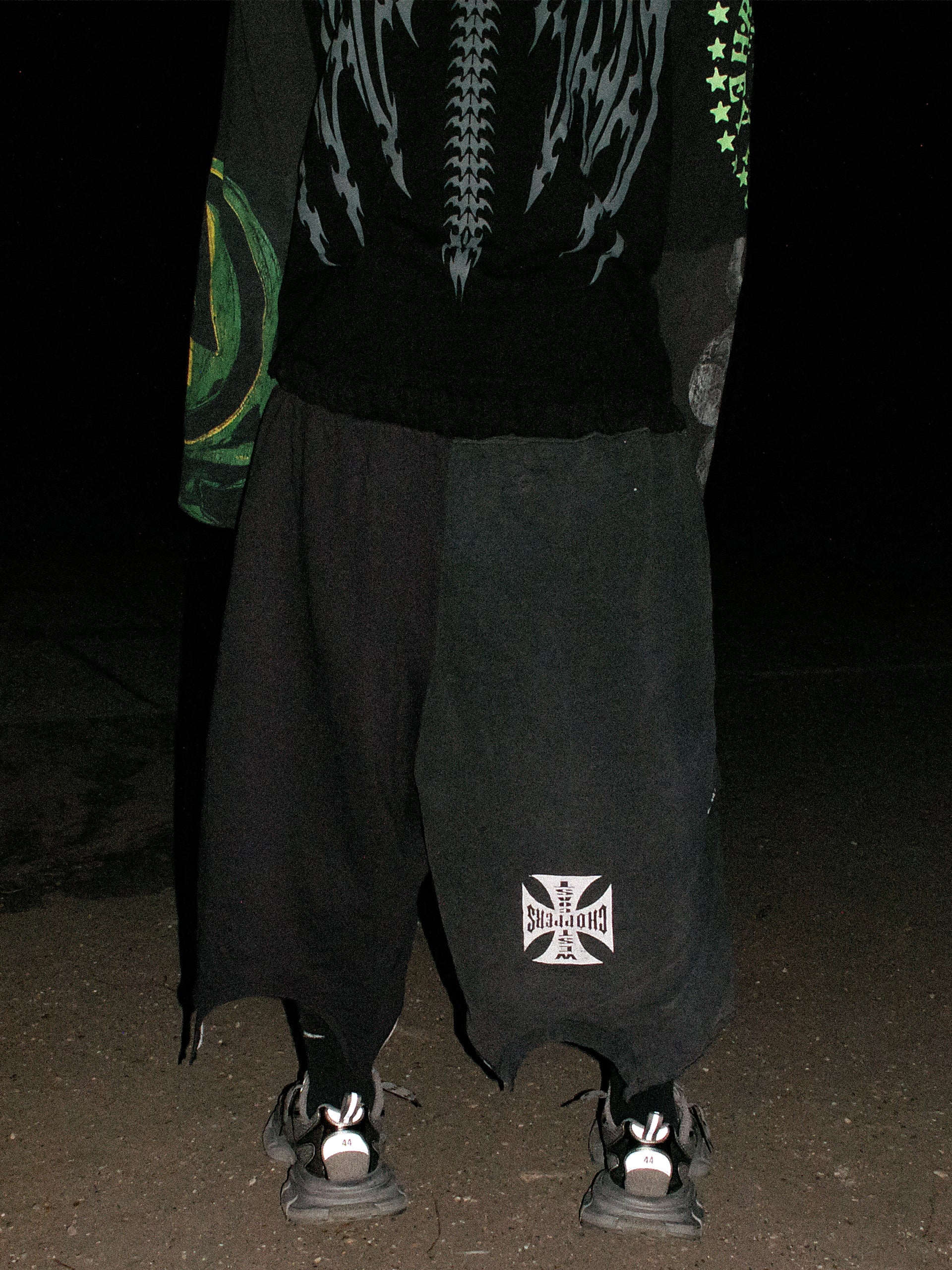 RECONSTRUCTED WIDE-LEG SHORTS