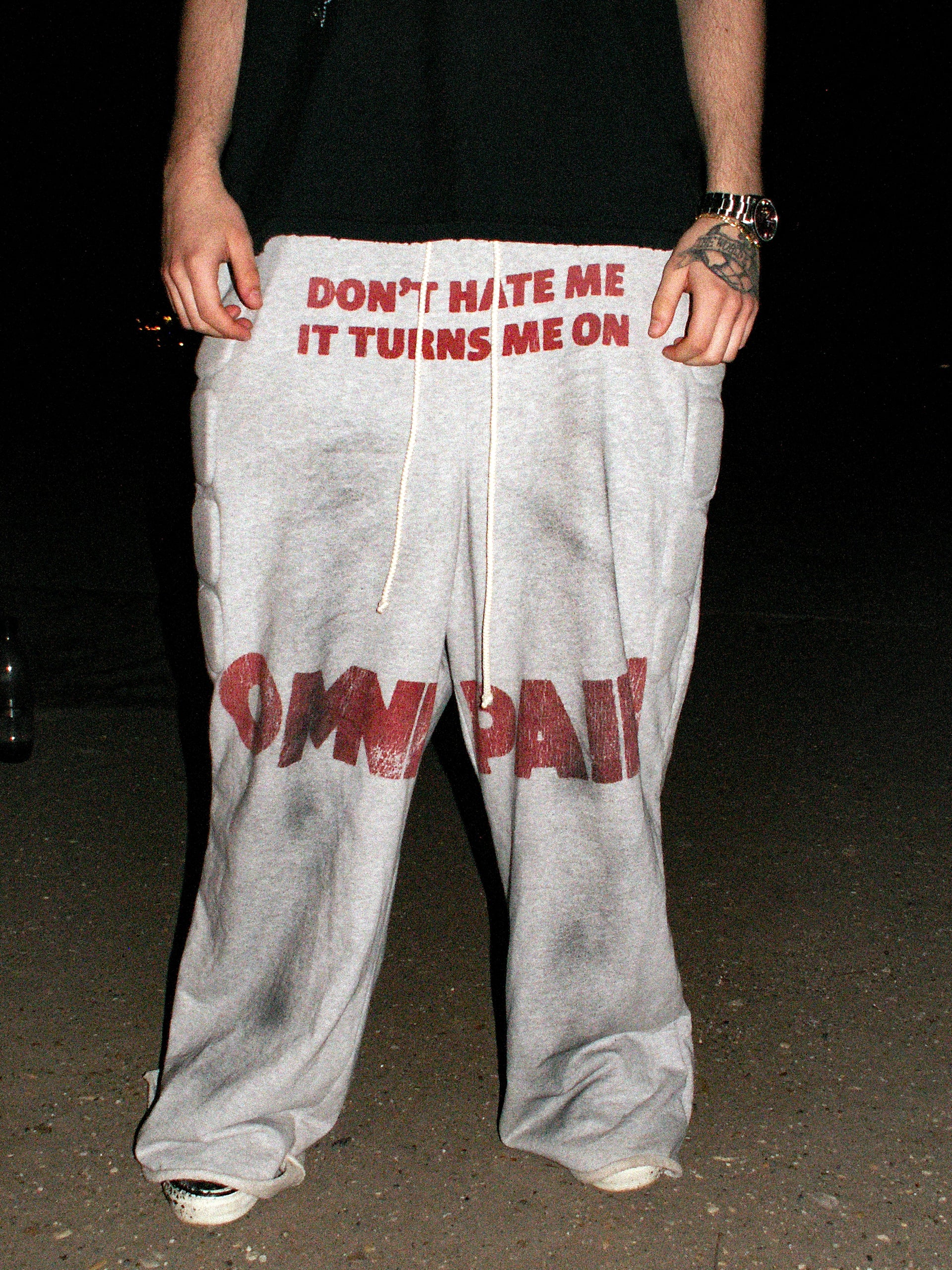 ANTI HATER PADDED WIDE-LEG SWEATPANTS