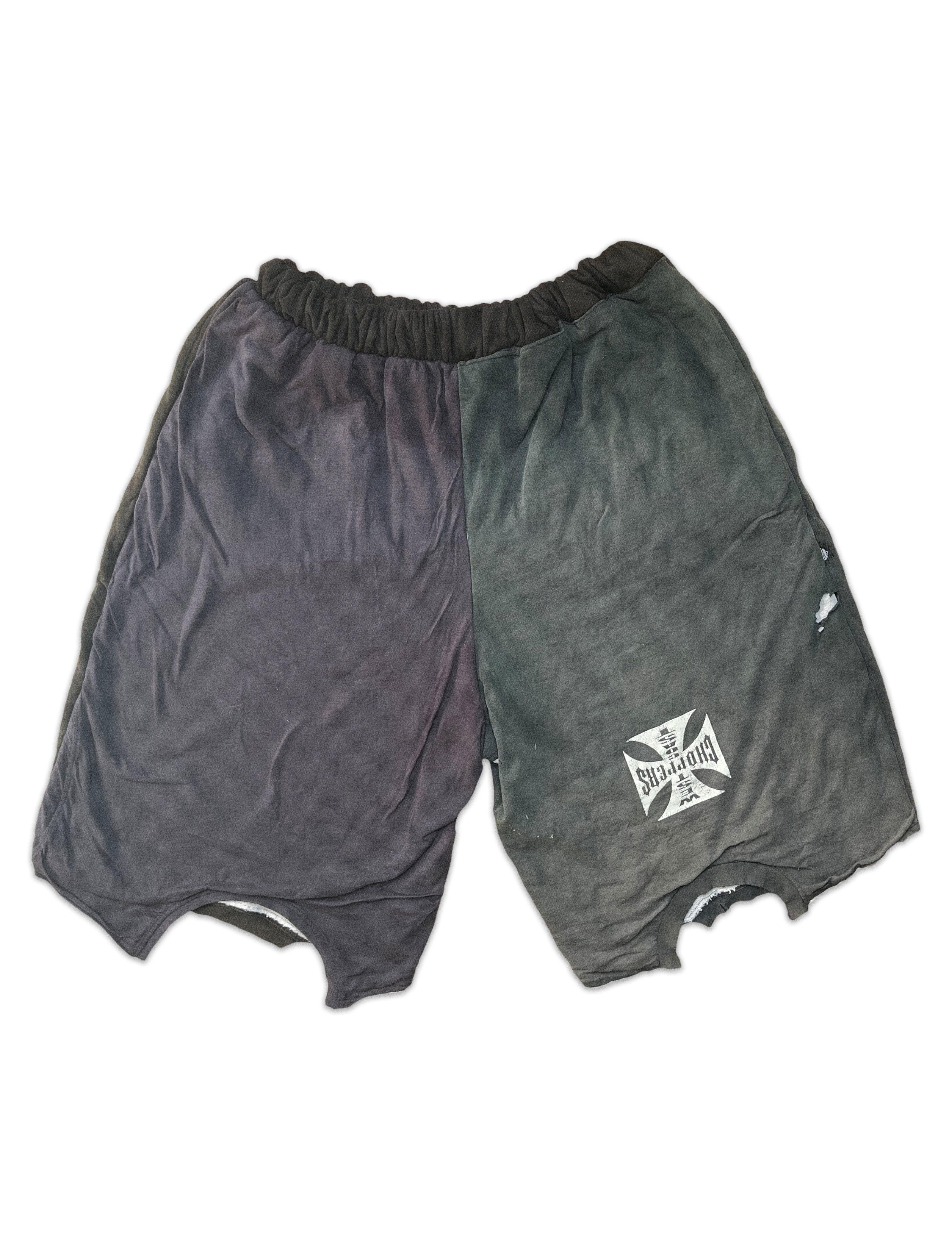 RECONSTRUCTED WIDE-LEG SHORTS