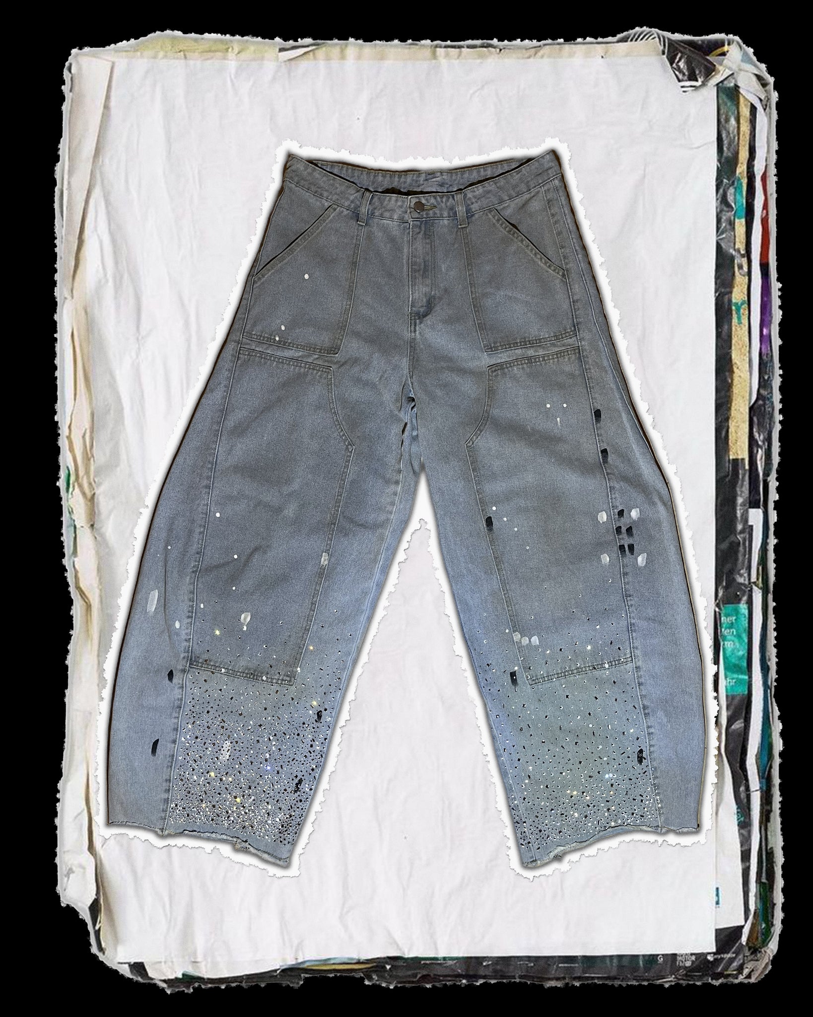 Shattered Glass Baggy Carpenter Jeans
