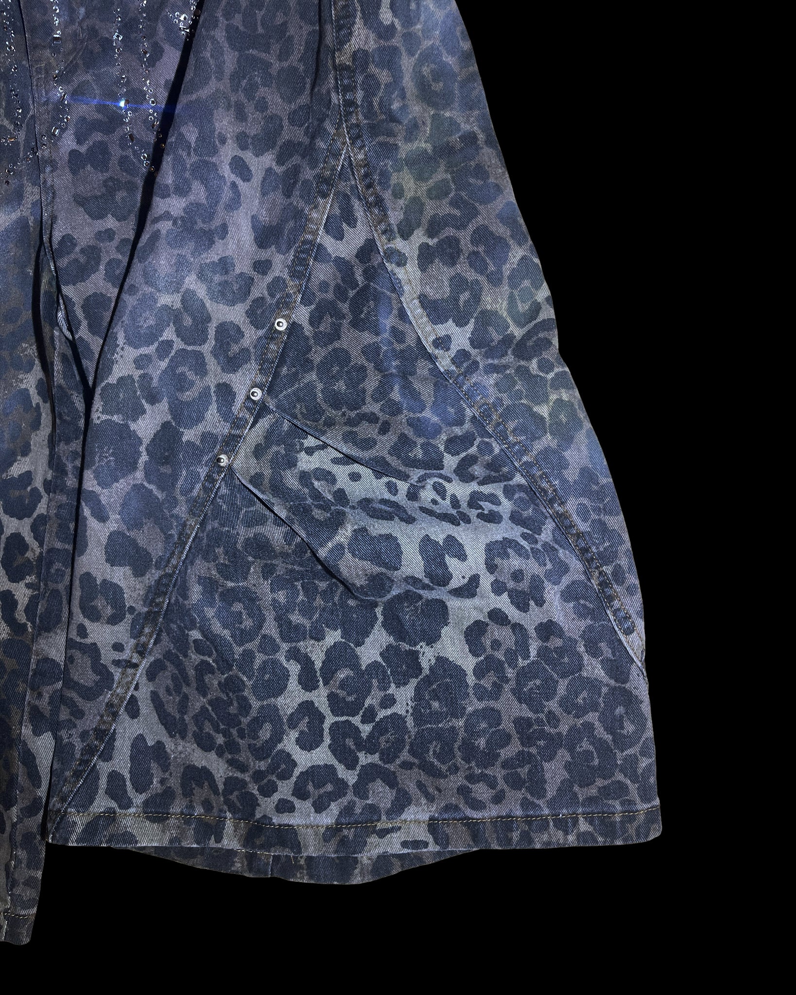 Leopard Rhinestone Colossus Jorts