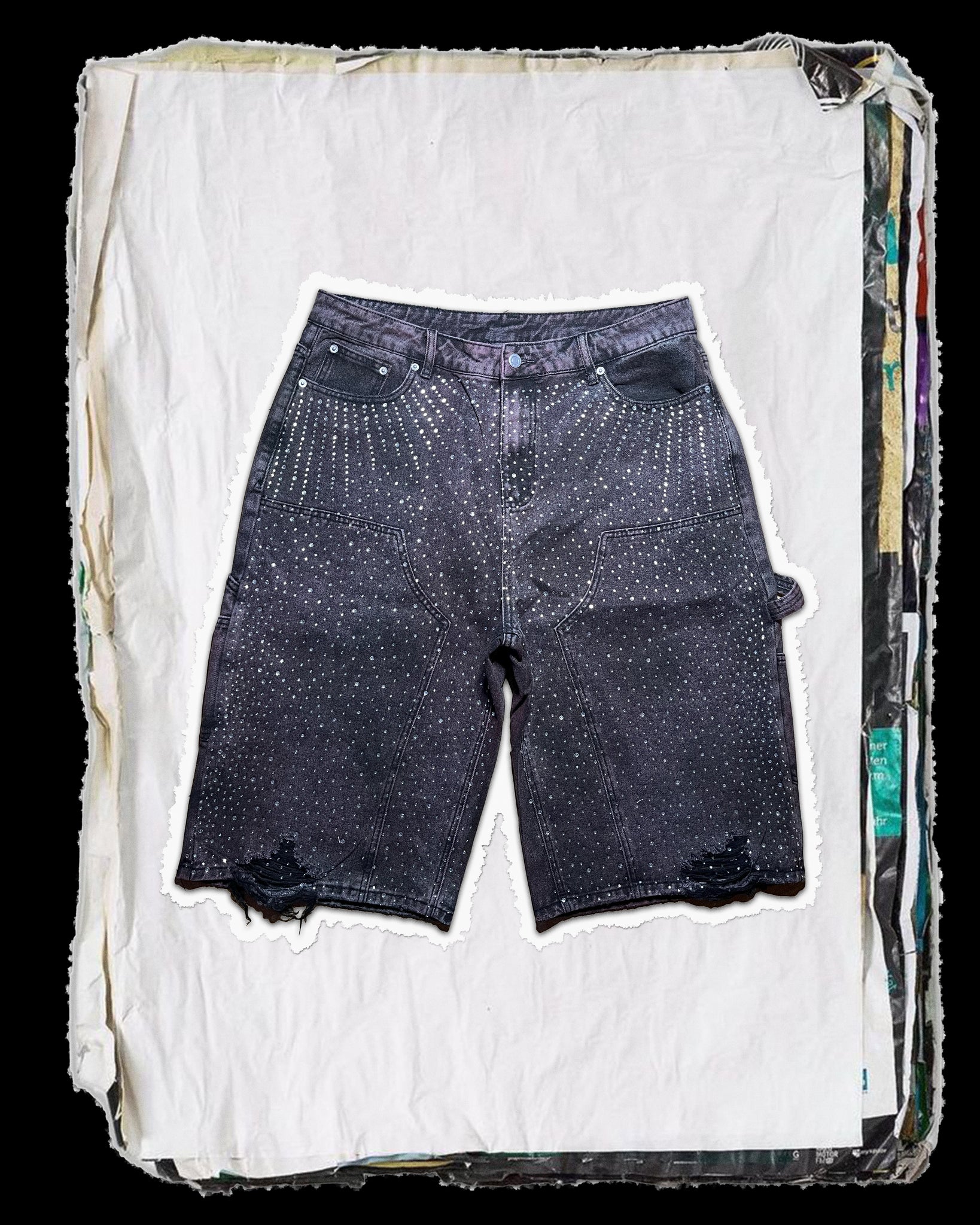 Rhinestone Denim Jorts