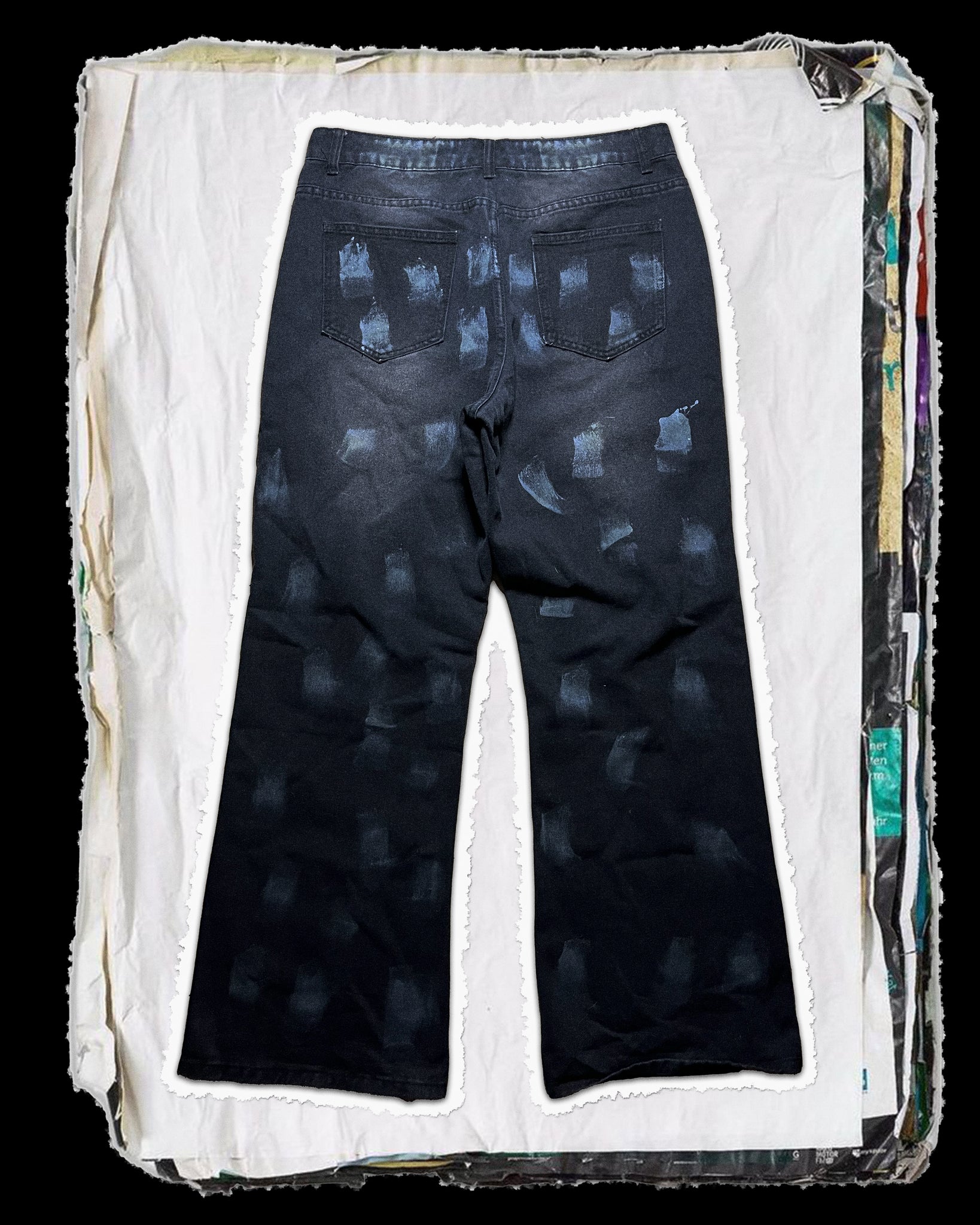 Spikes Flare Jeans Black